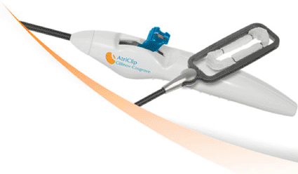 Image: The AtriClip Gillinov-Cosgrove LAA exclusion system (photo courtesy Atricure).